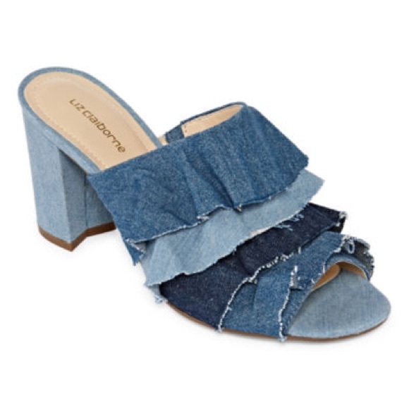 denim mules shoes